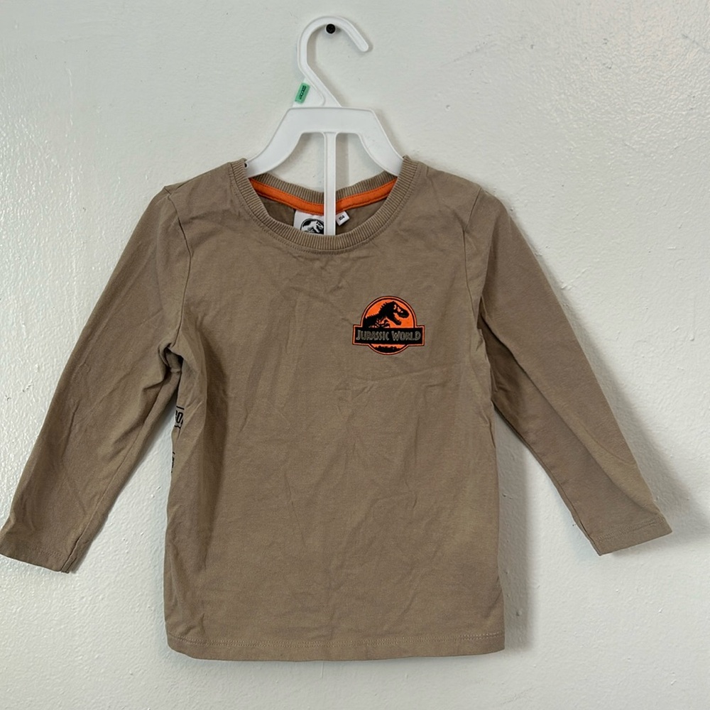Jurassic world long sleeve tee, cotton, 104cm